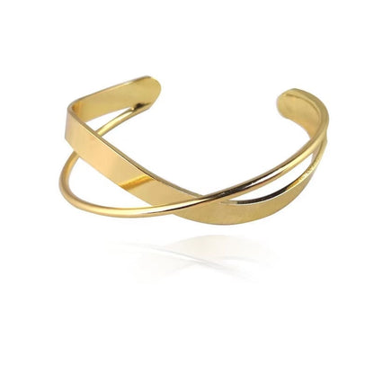 Boho Wide Line Cuff Open Bracelet