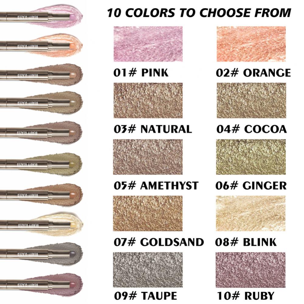 Double Ended Eye Shadow Stick With Sponge Brush