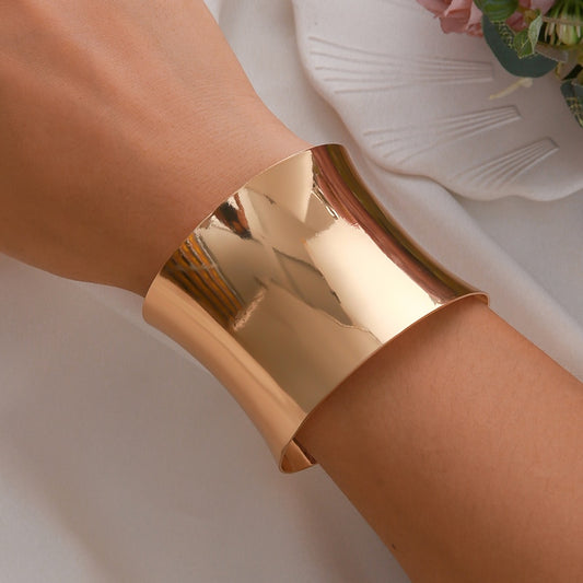 Boho Wide Line Cuff Open Bracelet